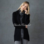 Marble Longline Cardigan - Style 6391-101 (Black)