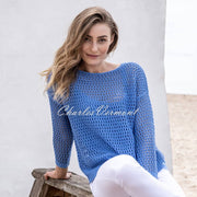 Marble Two Piece Sweater with Back Detail - Style 6511-190 (Mid Blue)