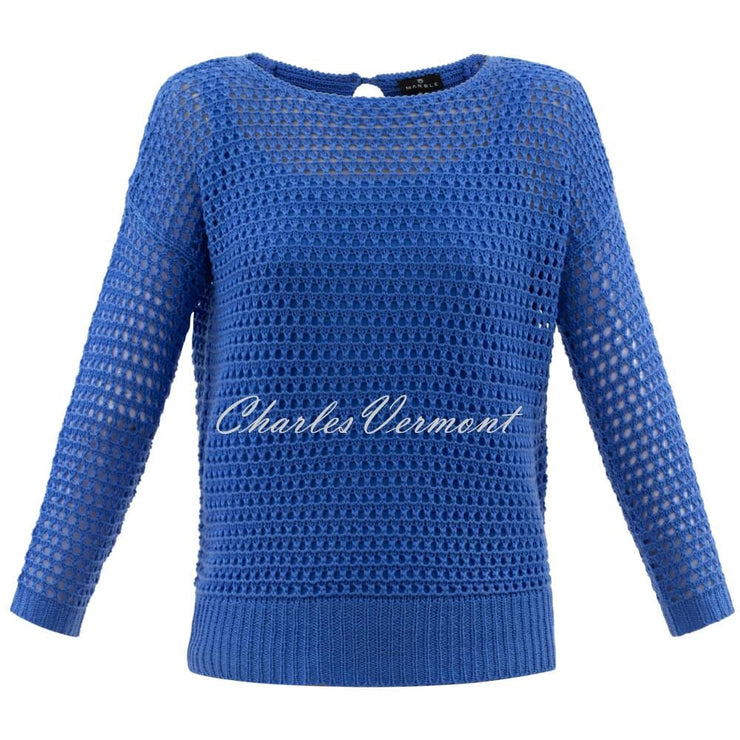 Marble Two Piece Sweater with Back Detail - Style 6511-190 (Mid Blue)