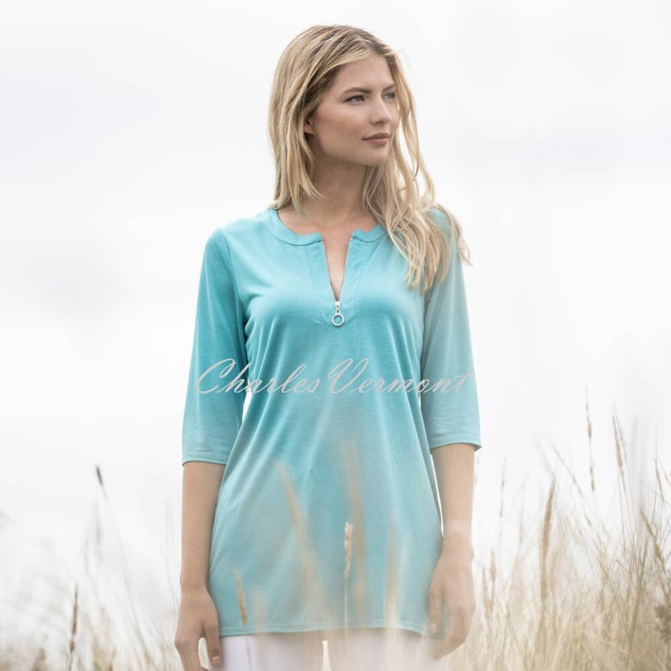 Marble Tunic Top - Style 6525-151 (Aqua)