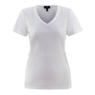 Marble Top with Silver Embellishment - Style 6531-102 (White)
