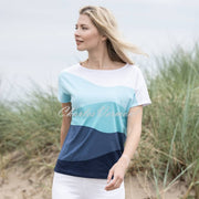 Marble Top - Style 6536-151 (White / Aqua Blue / Navy)