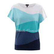 Marble Top - Style 6536-151 (White / Aqua Blue / Navy)
