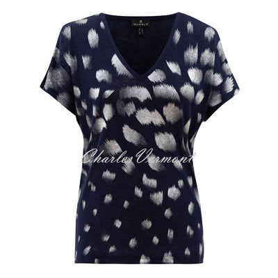 Marble Top - Style 6547-103 (Navy / Silver)