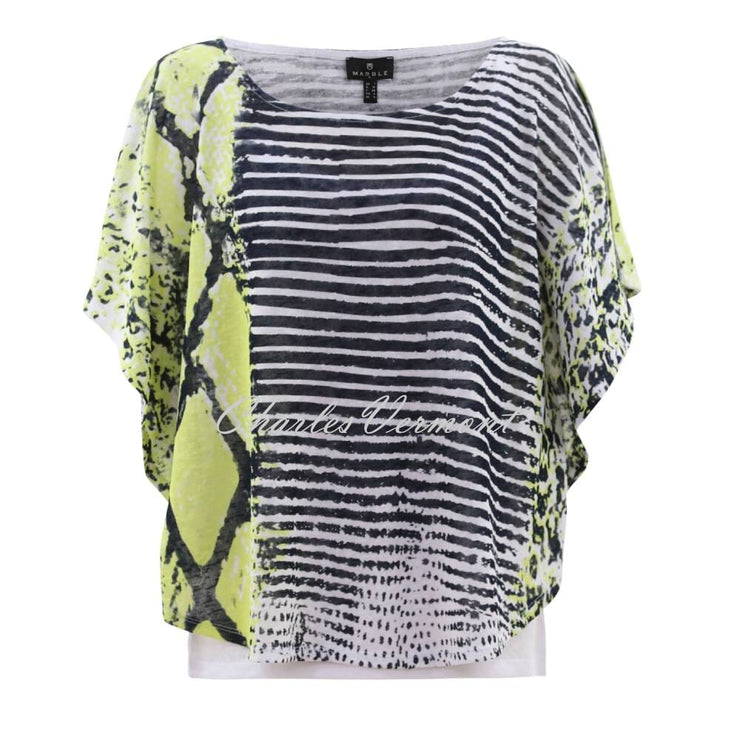 Marble Two-Piece Top - Style 6554-163 (Lime / Multi)