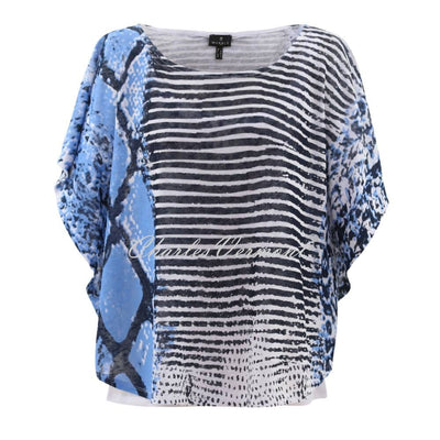 Marble Two-Piece Top - Style 6554-190 (Mid Blue / Multi)