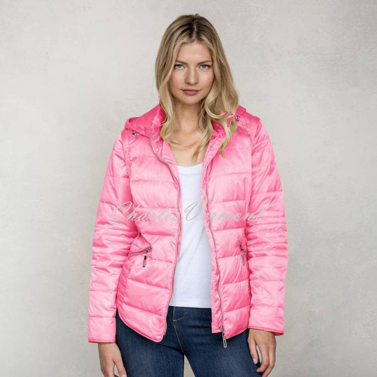 Marble Jacket with Detachable Sleeves & Hood - Style 6578-194 (Pink)