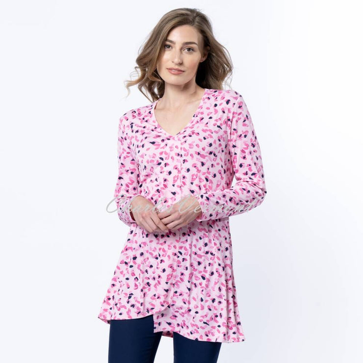 Marble Printed Longline Tunic Top - Style 6592-194