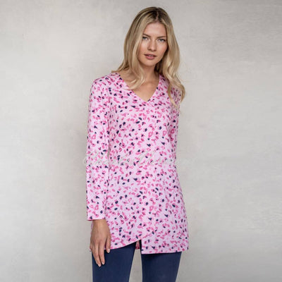 Marble Printed Longline Tunic Top - Style 6592-194