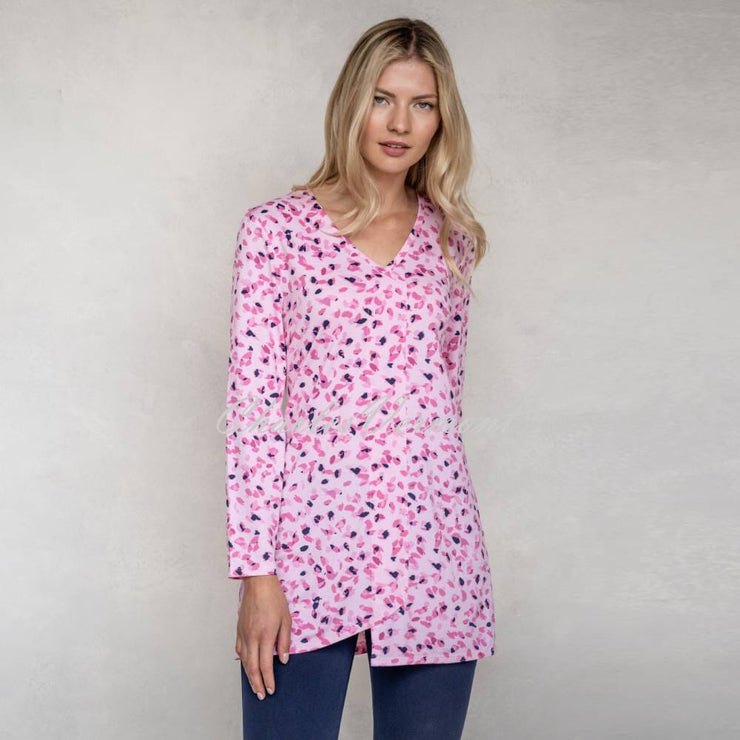 Marble Printed Longline Tunic Top - Style 6592-194
