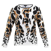 Marble Patterned Sweater - Style 6696-130 (Camel / Black / Ivy)