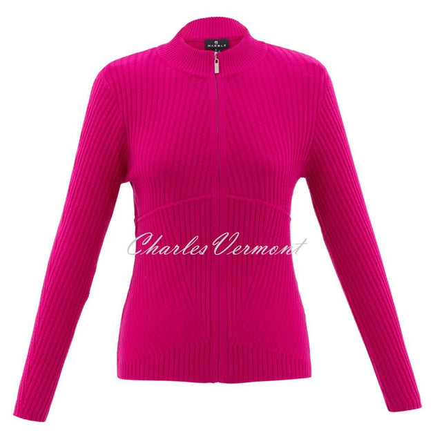 Marble Zip Cardigan - Style 6719-126 (Raspberry) | Charles Vermont ...