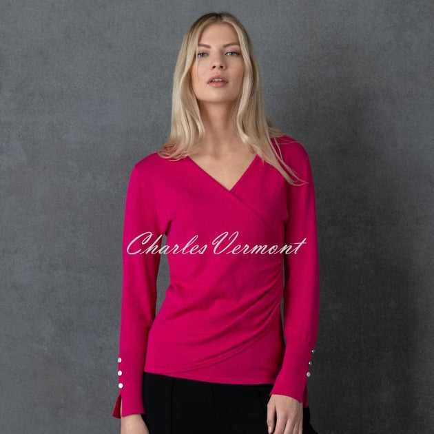 Marle Raspberry Coloured Sweater Marble Sweater - Style 6723-126 (Raspberry) | Charles Vermont – Charles ...
