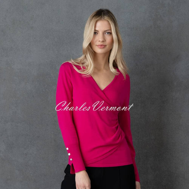 Marble Sweater - Style 6723-126 (Raspberry) | Charles Vermont