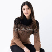 Marble Sweater - Style 6725-130 (Camel / Black)