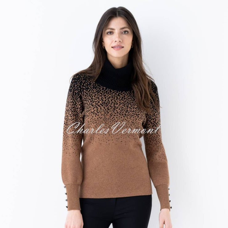 Marble Sweater - Style 6725-130 (Camel / Black)