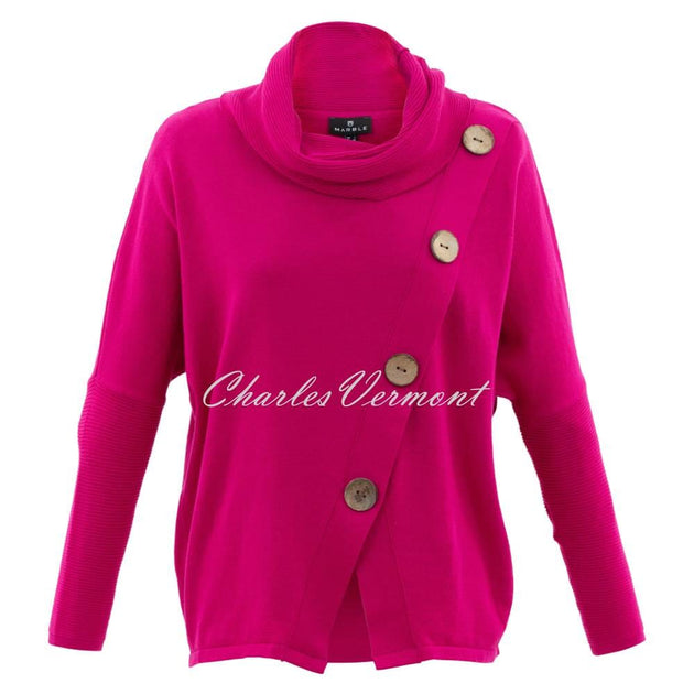 Marle Raspberry Coloured Sweater Marble Sweater - Style 6727-126 (Raspberry) | Charles Vermont