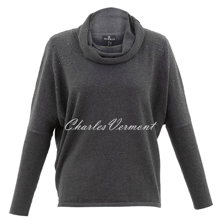 Marble Sweater - Style 6733-105 (Charcoal Grey)