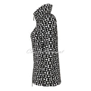 Dolcezza Patterned Zip Jacket - Style 72136 (Black / Light Grey)