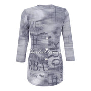 Dolcezza Lightweight Knit Tunic Top with Silver Rhinestone Detail - Style 72141