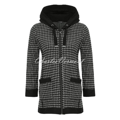 Dolcezza Longline Hooded Zip Cardigan Jacket - Style 72161