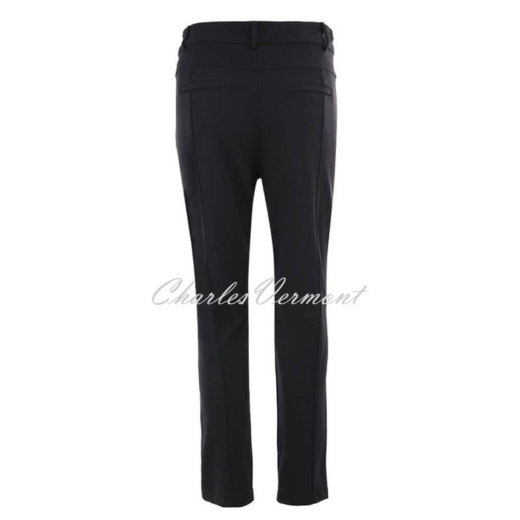 Dolcezza 'Cavalry Twill' Stretch Trouser - Style 72301 (Black)