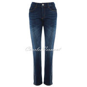 Dolcezza Jean with Sparkle Rhinestone Sides - Style 72404 (Denim Blue)