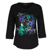 Dolcezza Printed Top with Silver Diamante Detail - Style 72613