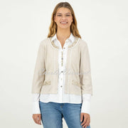 Just White 2-in-1 Blouse - Style C1751
