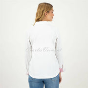 Just White Jersey Stretch Blouse - Style C1753