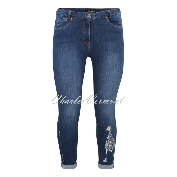 Doris Streich Jeans with Comic Motif Detail - Style 816195-56