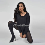 Frank Lyman Fine Knit Rhinestone Pullover – Style 214109U (Black)