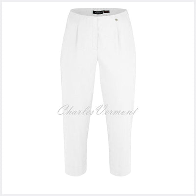 Robell Marie 07 – Cotton Rich Capri Trouser 51664-54056-10 (White)