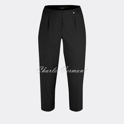 Robell Marie 07 – Cotton Rich Capri Trouser 51664-54056-90 (Black)