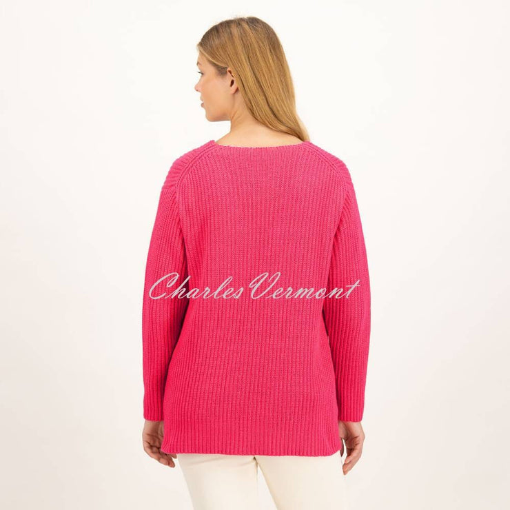 Just White Sweater - Style J1399-340 (Hibiscus Pink)