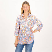 Just White Paisley Blouse - Style J1656