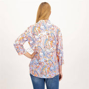 Just White Paisley Blouse - Style J1656