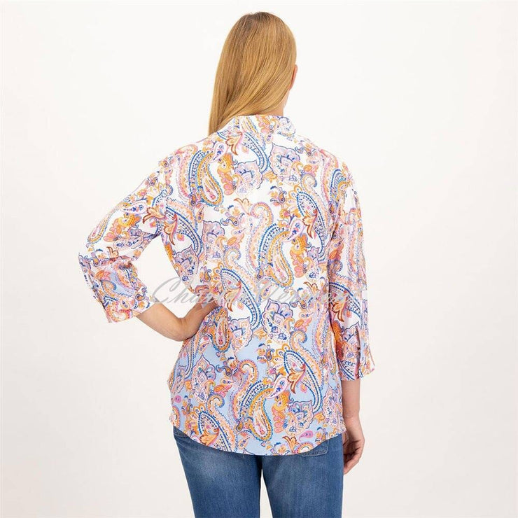 Just White Paisley Blouse - Style J1656