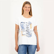 Just White Printed Top - Style J1707