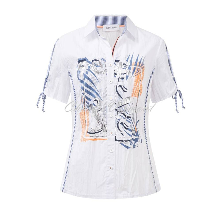 Just White Blouse - Style J1708