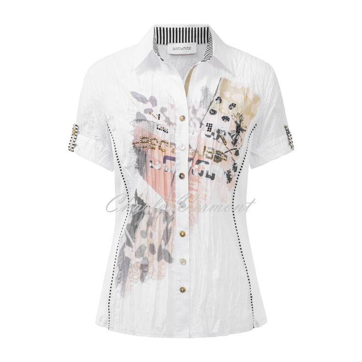 Just White Blouse - Style J1981