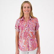 Just White Paisley Blouse - Style J2885