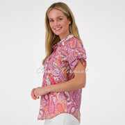 Just White Paisley Blouse - Style J2885