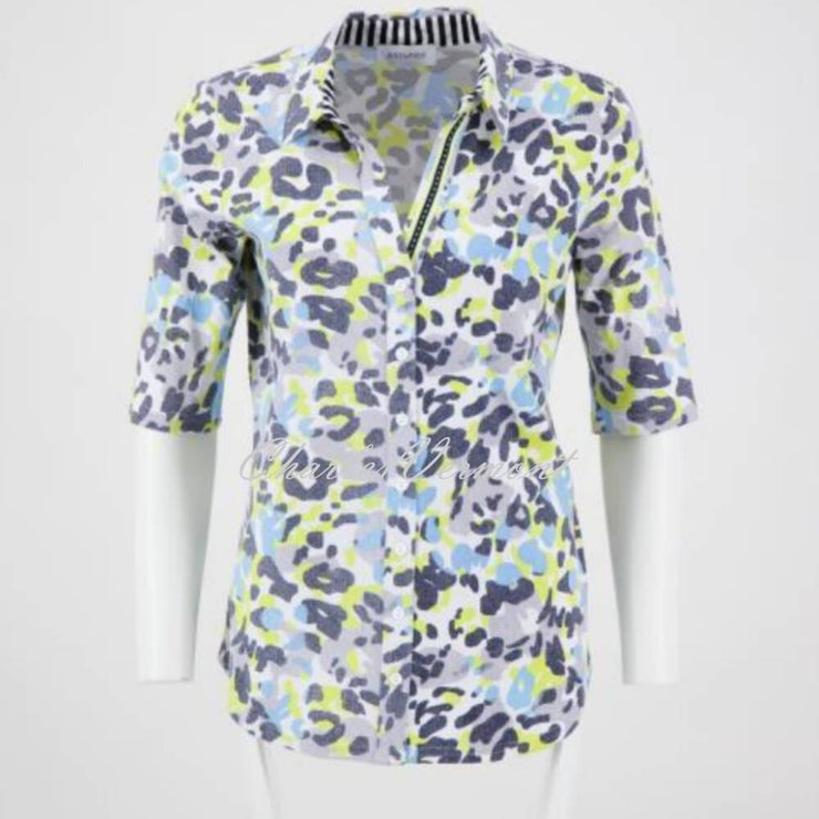  Just White Jersey Stretch Blouse - Style J2878