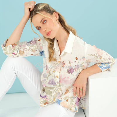 Dolcezza Floral Print Blouse - Style 23631