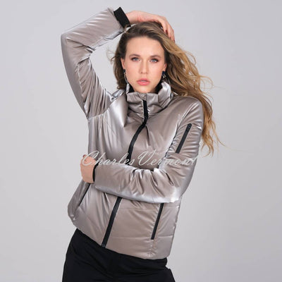 Dolcezza Padded Jacket with Detachable Hood - Style 72809 (Taupe)