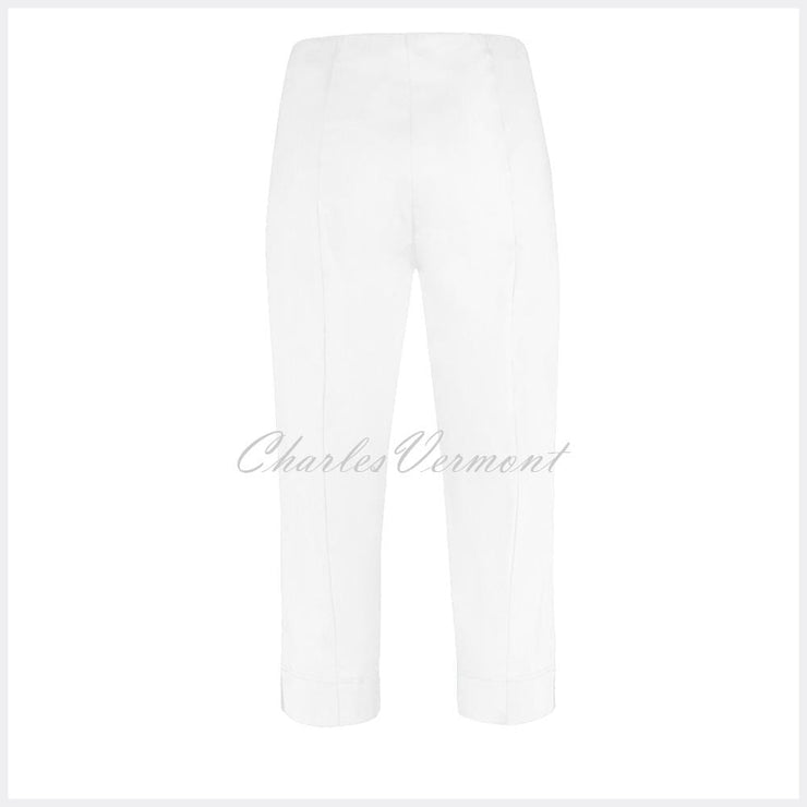 Robell Marie 07 – Cotton Rich Capri Trouser 51664-54056-10 (White)