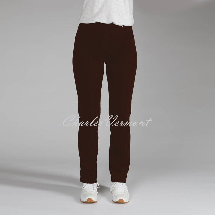 Robell Marie Full Length Trouser 51414-54362-38 (Chocolate Brown Velvet)