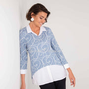 Dolcezza Two-in-One Soft Knit Sweater – Style 71182 (Indigo)
