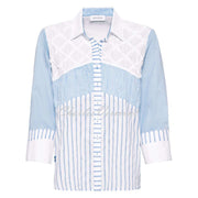 Just White Blouse - Style J2937 (Pale Blue / White)